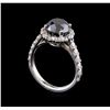 Image 4 : 4.78 ctw Black Diamond Ring - 14KT White Gold