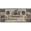 Image 1 : 1841 $5 The Chesapeake & Ohio Canal Company Obsolete Note