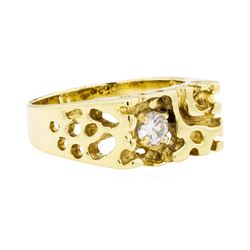 0.30 ctw Men's Nugget Ring - 14KT Yellow Gold