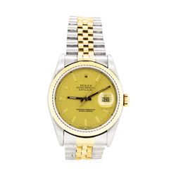 Rolex 18KT Yellow Gold and Stainless Steel Men's Oyster Perpetual Datejust