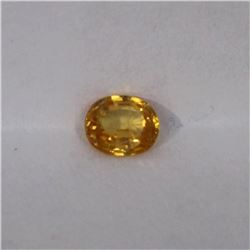 0.54ct Natural yellow sapphire oval cut