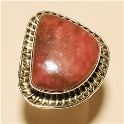 Rhodonite RING Solid Sterling Silver
