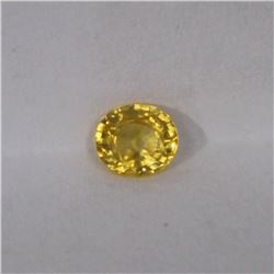 0.56ct Natural yellow sapphire oval cut