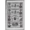 Image 1 : Uncut Sheet of $1/$1/$2/$3 Citizens Bank of Louisiana Obsolete Notes