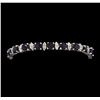 14KT White Gold 12.40 ctw Blue Sapphire and Diamond Bracelet