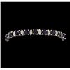 Image 1 : 14KT White Gold 12.40 ctw Blue Sapphire and Diamond Bracelet