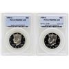 Image 1 : Lot of (2) 1999-S Kennedy Half Dollar Coins PCGS PR69DCAM