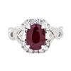 Image 2 : 14KT White Gold 2.67 ctw Ruby and Diamond Ring