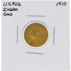 1910 $2 1/2 Indian Head Quarter Eagle Gold Coin