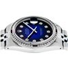 Image 4 : Rolex Mens Stainless Steel Blue Vignette Diamond & Ruby Datejust Wristwatch