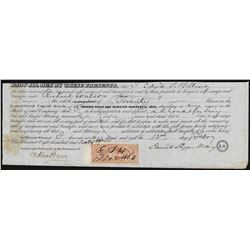 1863 Morris Canal & Banking Company Stock Certificate