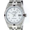 Image 1 : Rolex Mens Stainless Steel White Diamond Lugs and Ruby Datejust Wristwatch
