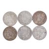 Image 1 : Lot of (6) $1 Peace Silver Dollar Coins