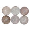 Image 2 : Lot of (6) $1 Peace Silver Dollar Coins