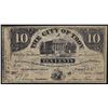 Image 1 : 1862 Ten Cents City of Troy Obsolete Bank Note