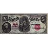 Image 1 : 1907 $5 Woodchopper Legal Tender Note