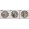 Image 1 : Lot of (3) Assorted Date $1 Morgan Silver Dollar Coins