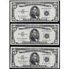 Image 1 : Lot of (3) 1953 $5 Silver Certificate Notes