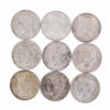 Image 1 : Lot of (9) $1 Peace Silver Dollar Coins