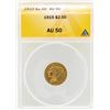 1915 $2 1/2 Indian Head Quarter Eagle Gold Coin ANACS AU50