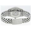 Image 7 : Rolex Mens 36mm Stainless Steel Silver Diamond Datejust Wristwatch