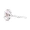 Image 2 : 14KT White Gold Ladies 1.80 ctw Morganite and Diamond Ring