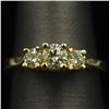 Image 1 : 14KT Yellow Gold 0.81 ctw Three Stone Diamond Ring