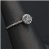 Image 2 : 14KT White Gold 0.43 ctw Round Cut Diamond Solitaire Engagement Ring