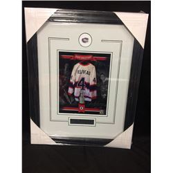 JEAN BELIVEAU AUTOGRAPHED 16" X 20" FRAMED PHOTO (MONTREAL CANADIENS)