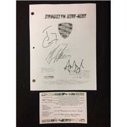 AUTOGRAPHED BROOKLYN NINE-NINE "THE TAGGER" TV SHOW DRAFT (ANDY SAMBERG, TERRY CREWS, FUMERO)