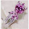 Image 1 : 2 CT PINK SAPPHIRE 925 SOLID GENUINE STERLING SILVER RING (SIZE 7)
