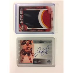 JAROME IGINLA AUTOGRAPHED & MIKAEL BACKLUND PRIME COLORS HOCKEY CARD LOT