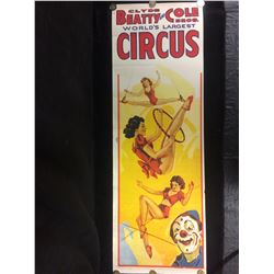 VINTAGE 1950's AUTHENTIC CLYDE BEATTY & COLE BROS CIRCUS POSTER
