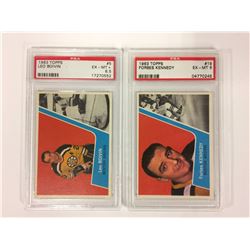 1963 TOPPS #5 LEO BOIVIN & 1963 TOPPS #19 FORBES KENNEDY (PSA)