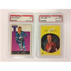 1962 PARKHURST #6 RON STEWART & 1962 PARKHURST #26 LEO LABINE