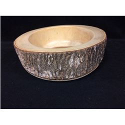 NATIVE ART WOODEN BOWL