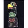 Image 1 : NATIVE ART WOODEN ART "EAGLE" BY LAURENCE ANDREW (4" X 12")
