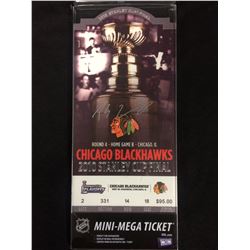 PATRICK SHARP AUTOGRAPHED CHICAGO BLACK HAWKS MINI-MEGA TICKET (2010 STANLEY CUP FINAL)