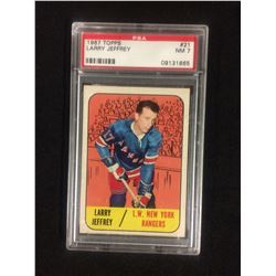 1967 TOPPS #21 LARRY JEFFREY (NM 7) PSA