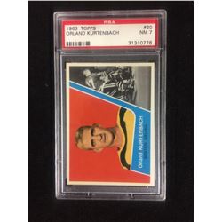 1963 TOPPS #20 ORLAND KURTENBACH (NM 7) PSA