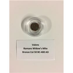 VALENS ROMANS WIDOW'S MITE BRONZE COIN (50 BC-400 AD)
