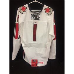 CAREY PRICE AUTOGRAPHED TEAM CANADA JERSEY INSCRIBED "GOY O7" WJC 07 MVP" W/ COA