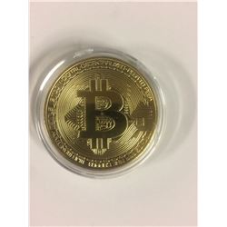 Gold Bitcoin Commemorative Round Collectors Gold Plated Coin