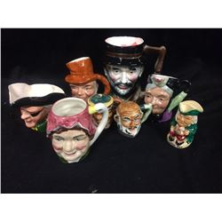 Vintage Hand Painted Artone Character Jugs Lot (3")