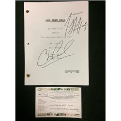 ONE TREE HILL (EPISODE #401) DRAFT AUTOGRAPHED BY CHAD MICHAEL MURRAY, JAMES CAFFERTY)