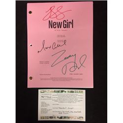 NEW GIRL EP #118 "SECRETS" AUTOGRAPHED DRAFT (HANNAH SIMONE, MAX GREENFIELD, ZOOEY DESCHANEL) W/ COA