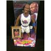 Image 1 : MICHAEL JORDAN SPACE JAM 10" FIGURE & 1984 USA OLYMPIC BASKETBALL CARD