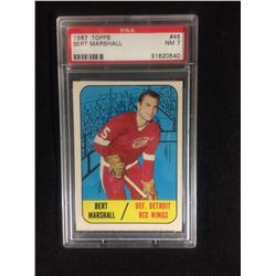 1967 TOPPS #45 BERT MARSHALL (NM 7) PSA