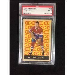 1961 PARKHURST #46 PHIL GOYETTE (NM 7) PSA