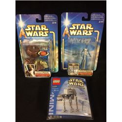 STAR WARS ACTION FIGURES & MINI BUILDING SET LOT (IN PACKAGING)